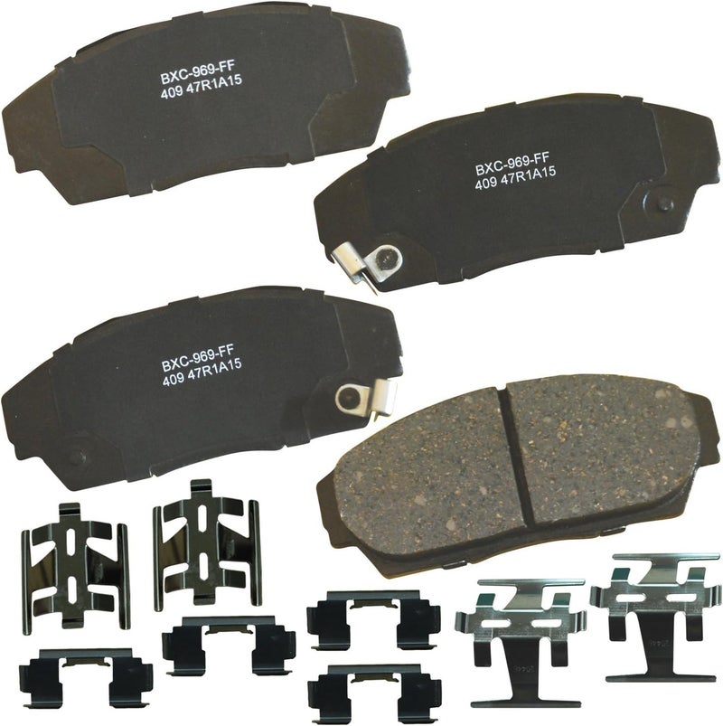 Bendix Premium SBC409 Ceramic Front Brake Pads for Acura Integra 1993-1990, Legend 1990-1986, Honda Accord 1989-1988, Civic 1993-1990, Prelude 1991-1988 - Image 1